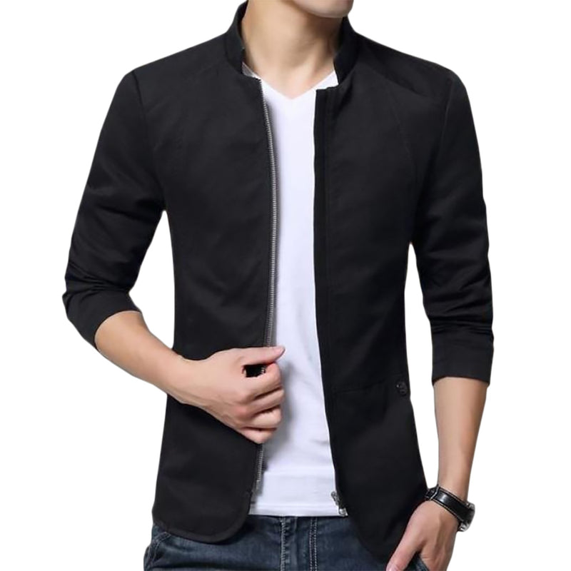 British Style Solid Casual Jacket