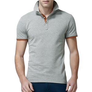 Solid Short Sleeve Polo Shirt