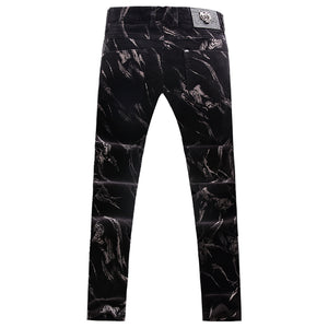 Casual Patterned Stretch Pants
