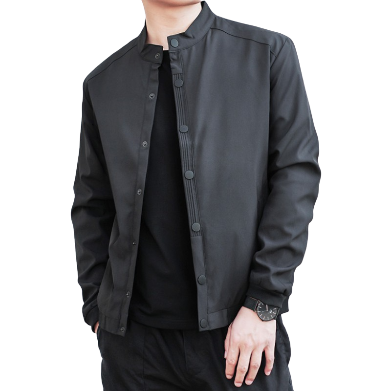 Stand Collar Button Jacket
