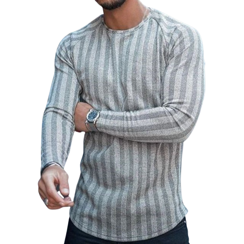 Horizontal Striped Long Sleeve Shirt