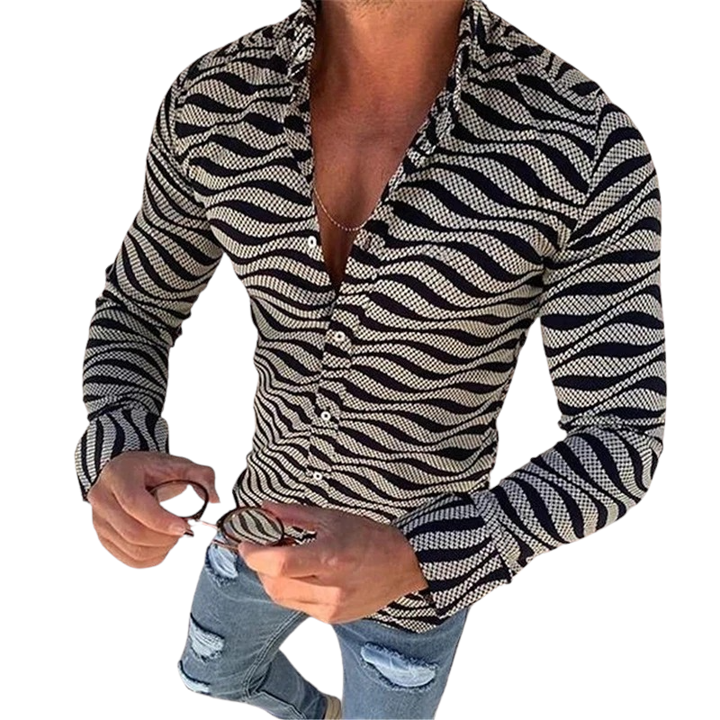 Zebra Printed Button Shirt
