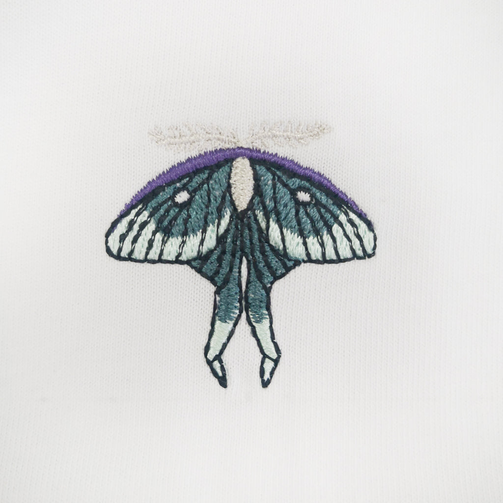 Moth Embroidered Hoodie