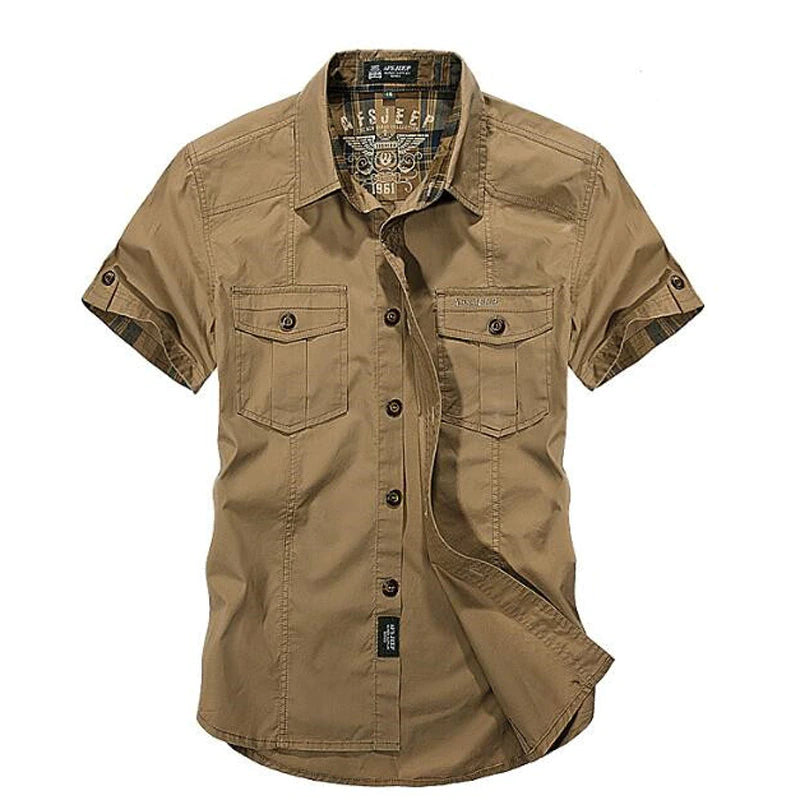 Loose Army Button Shirt