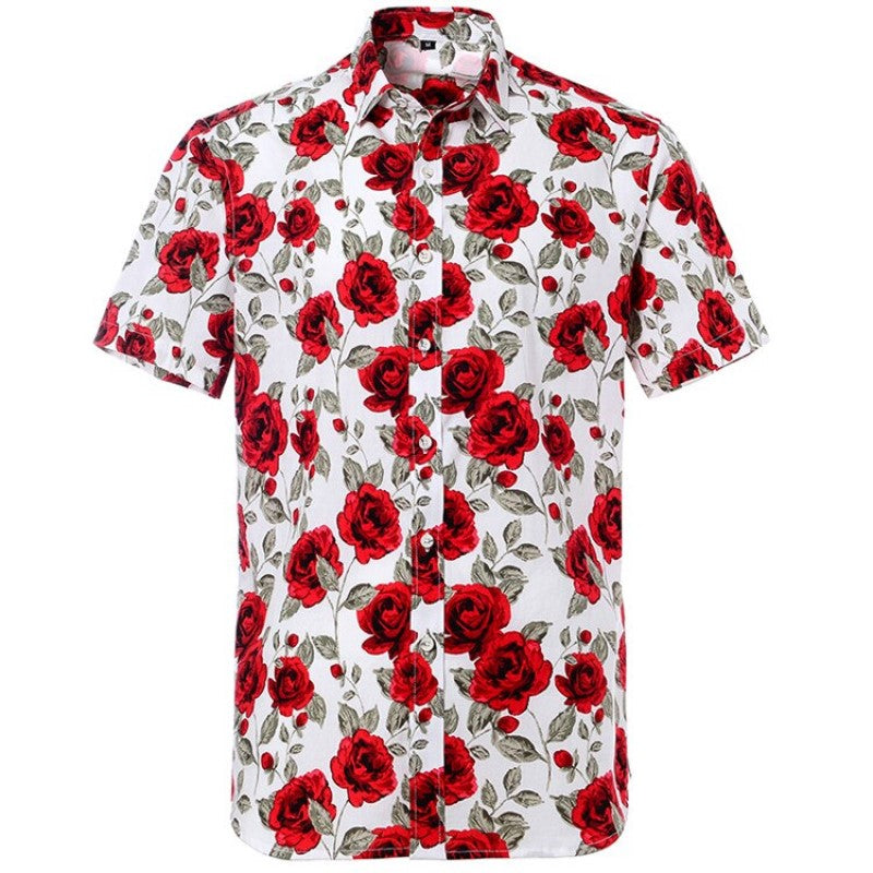 Rose Blossom Printed Button Shirt