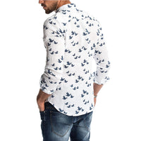 Flock Collarless Button-Down Shirt