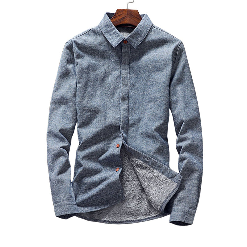 Thick Thermal Button-Down Shirt