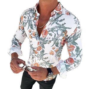 Floral Long Sleeve Button-Down Shirt
